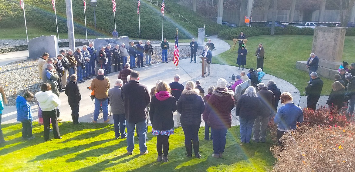 Photo by MANDI BATEMAN
Despite the chilly day, people gathered to honor veterans.