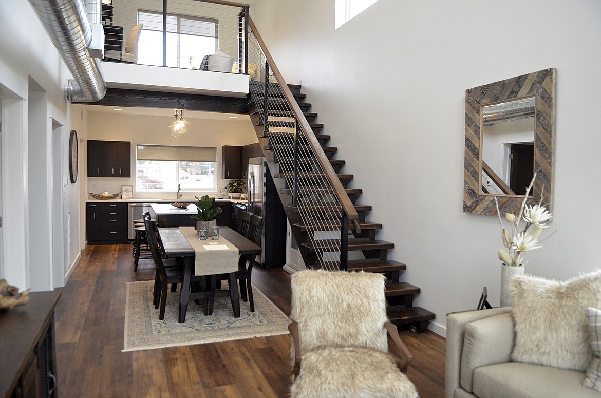 The townhomes in Alta Views include to different floor plans. One features a loft set above the kitchen on the second floor. (Heidi Desch/Whitefish Pilot)