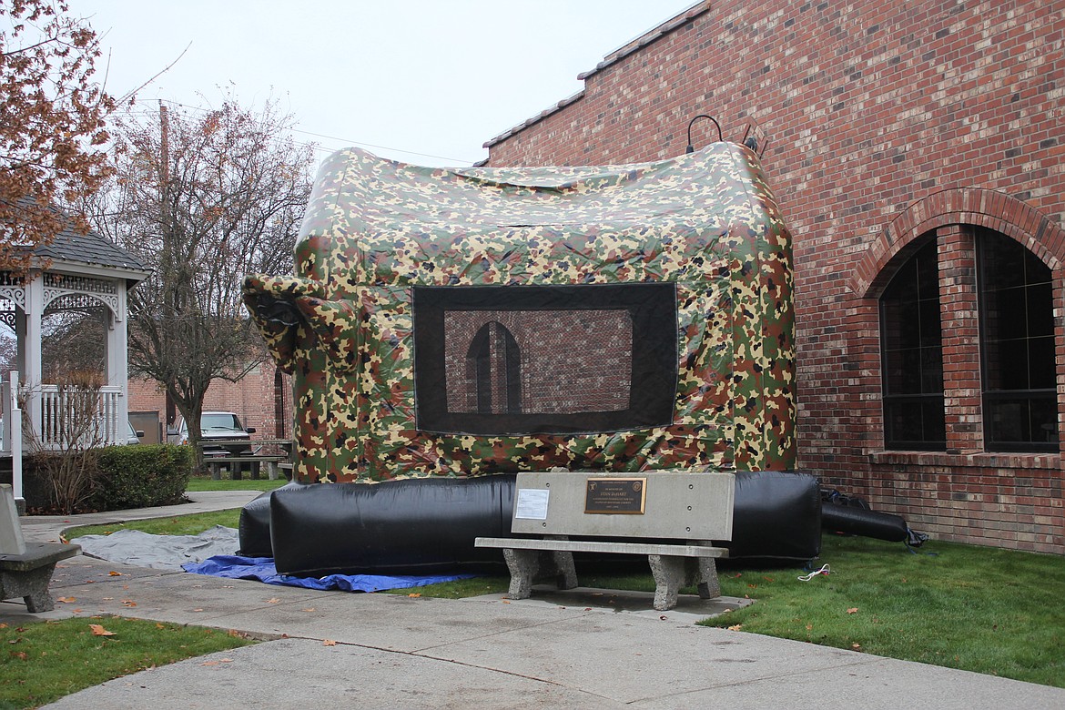 There was a bouncy house for the kids and refreshments for those who attended the name reveal.