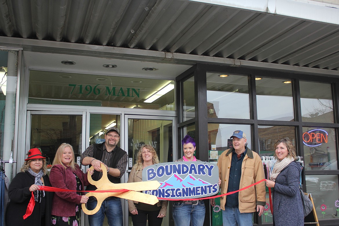 Photos by TANNA YEOUMANS
Attending the ribbon cutting are, from left, Diane Rogers, Jennifer VanEtten, owner Luke Croll, Lori Allen, owner, Nancy Croll, Dennis Weed and Lisa Dirks.