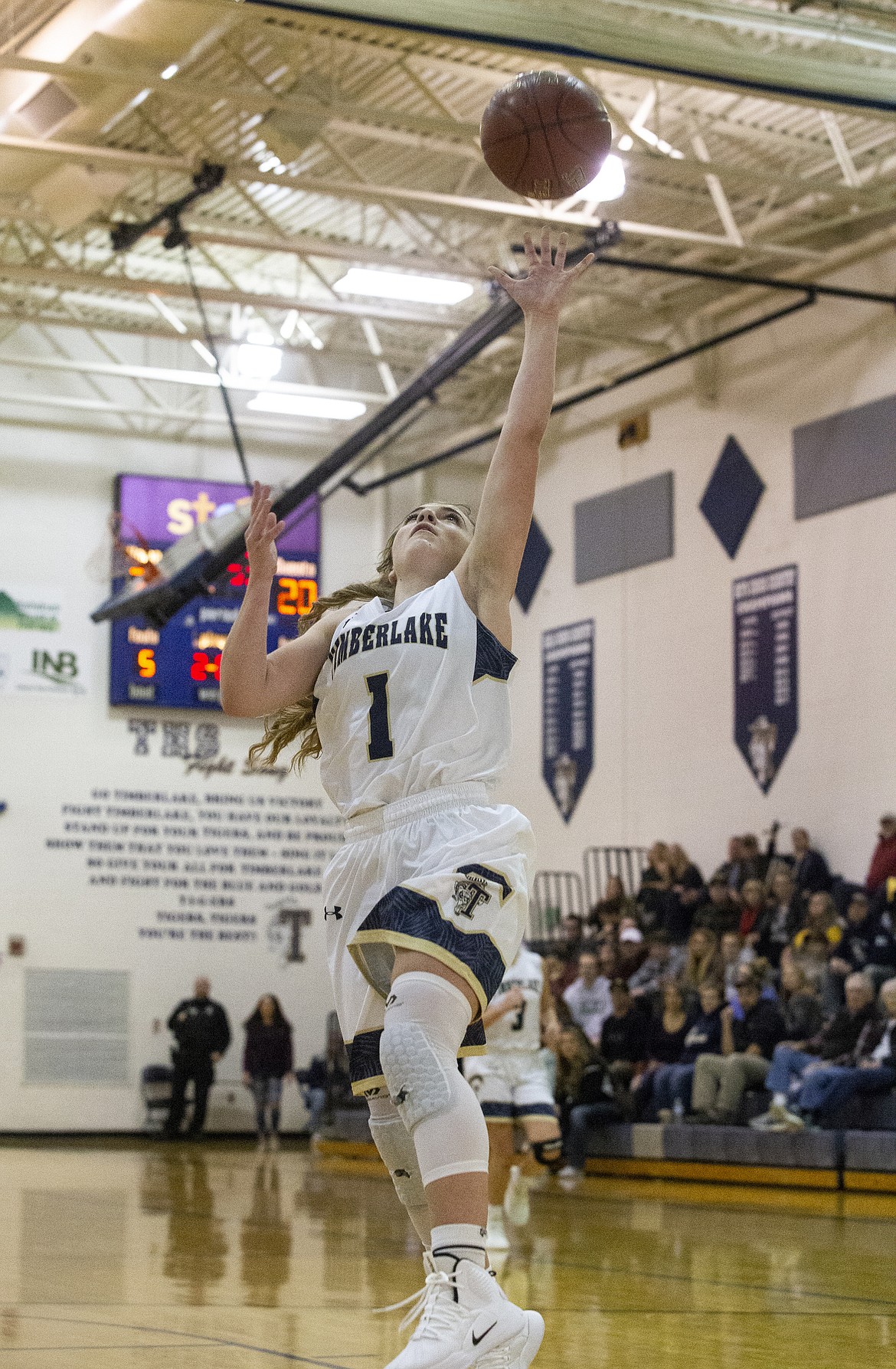 Timberlake&#146;s Taryn Soumas goes for a layup in a game against Lewiston.