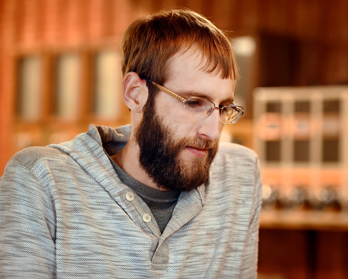 Troy Yost, 29, one of the owners of the Dobson Creek Coffee Company.(Brenda Ahearn/Daily Inter Lake)