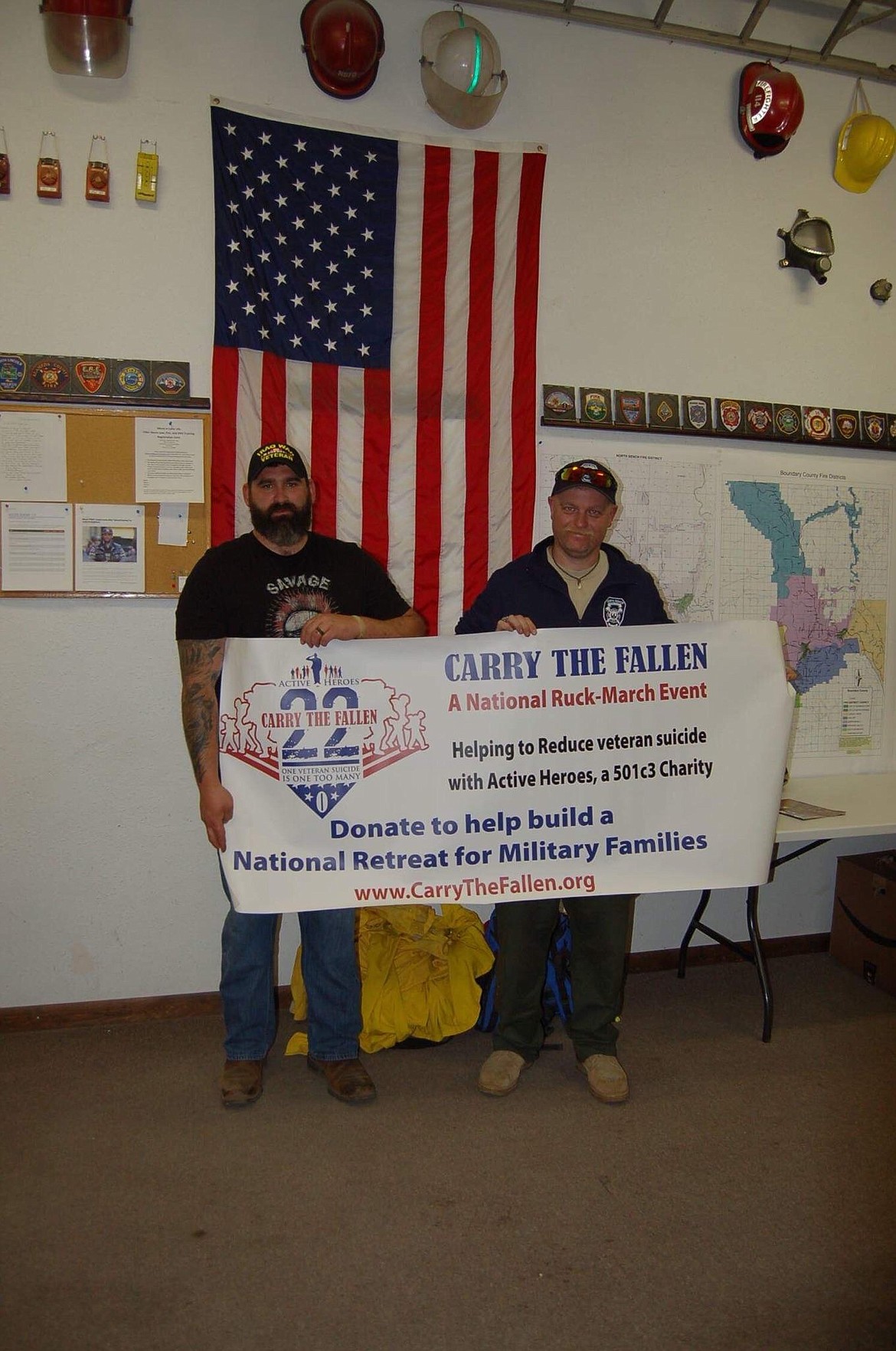 Courtesy photo
A check was presented to the local VFW chapter by Kyle Maas of the Active Heroes. It was received by Tom Chaney.