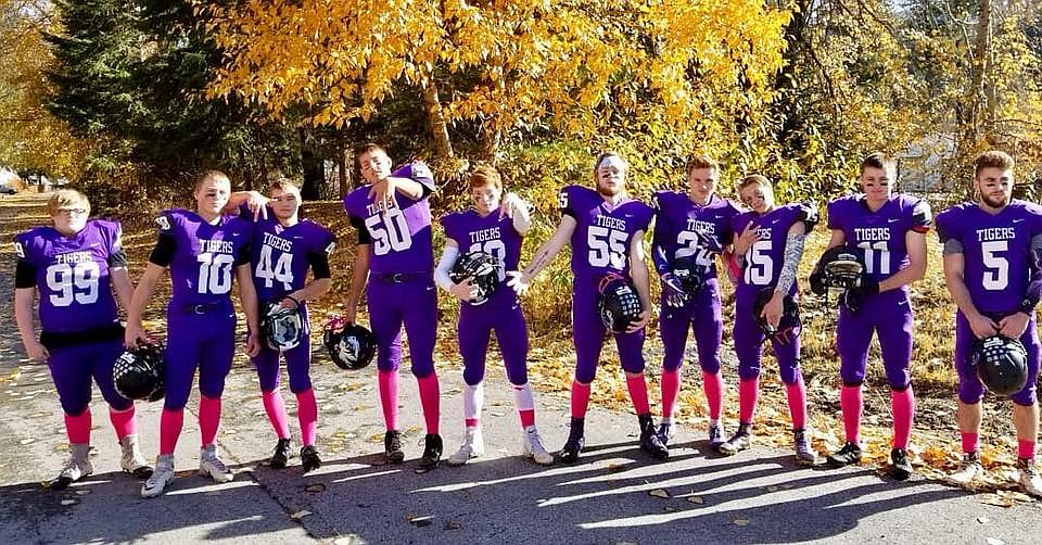 THE ST. REGIS/MULLAN football team ended its first season as a co-op in second place in the White Pine League where Ian Farris and Adam Ball received All-League selections. (Photo courtesy of the St. Regis Fan Club)