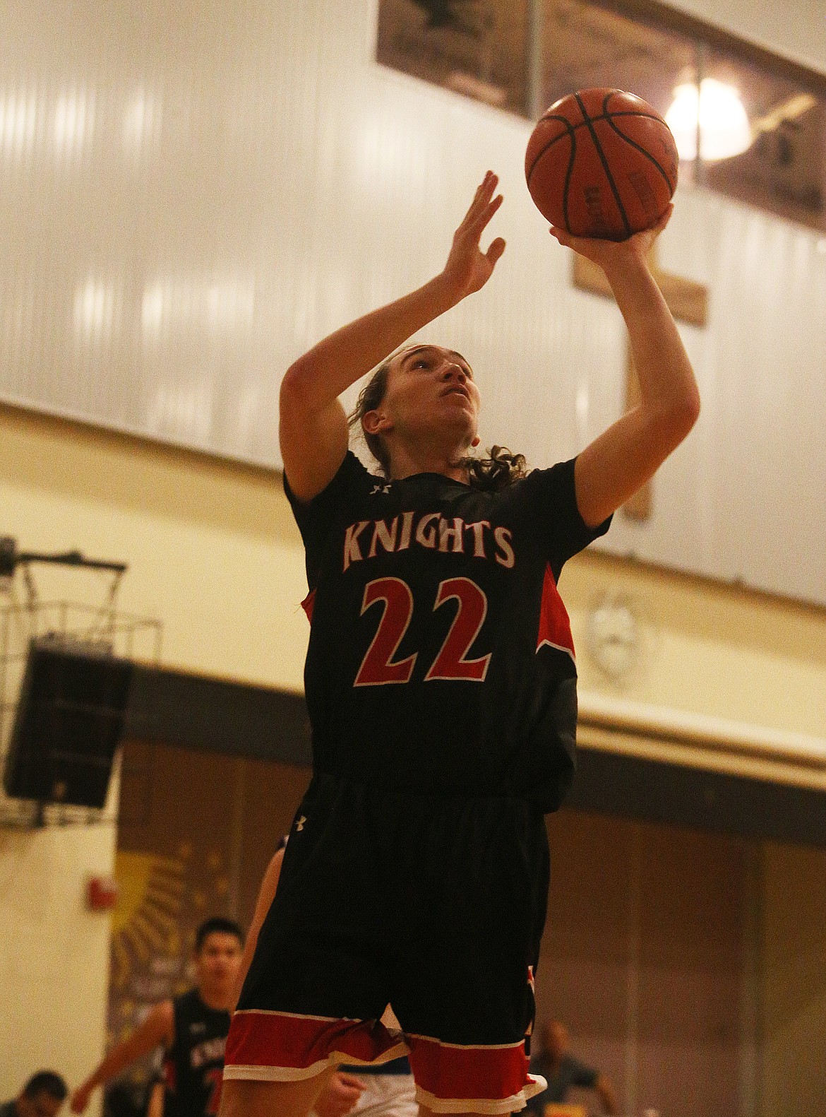 Lakeside&#146;s JJ Hall shoots a two against North Idaho Christian during Thursday night&#146;s game at Holy Family Catholic School. (LOREN BENOIT/Press)