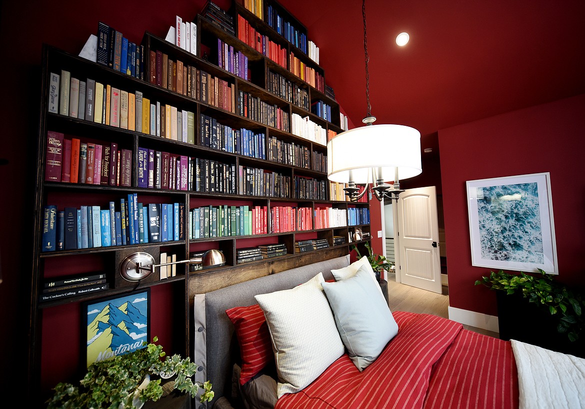 View of the red guest room at the HGTV Dream Home in Whitefish.(Brenda Ahearn/Daily Inter Lake)