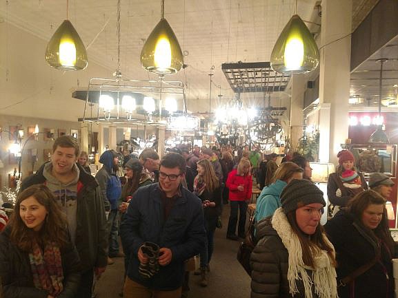 Holiday revelers celebrate at Alpine Lighting during last year&#146;s Art Walk in Kalispell.