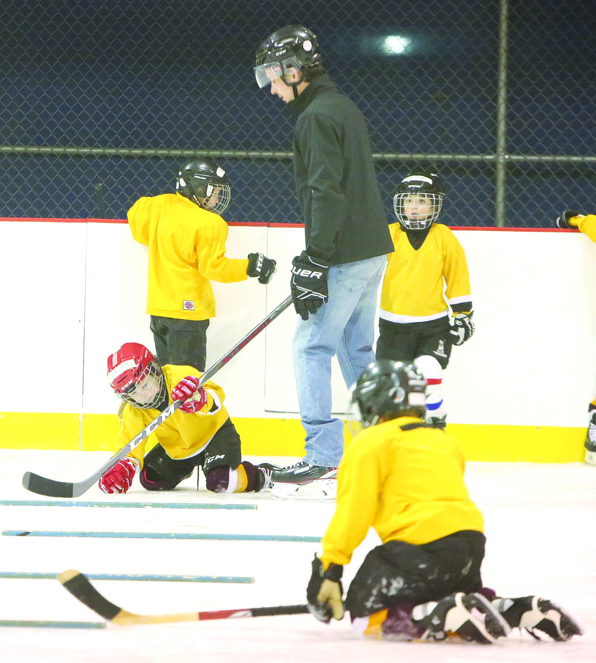 Connor Vanderweyst/Columbia Basin Herald
The Moses Lake Youth Hockey Association opened practice Tuesday night.