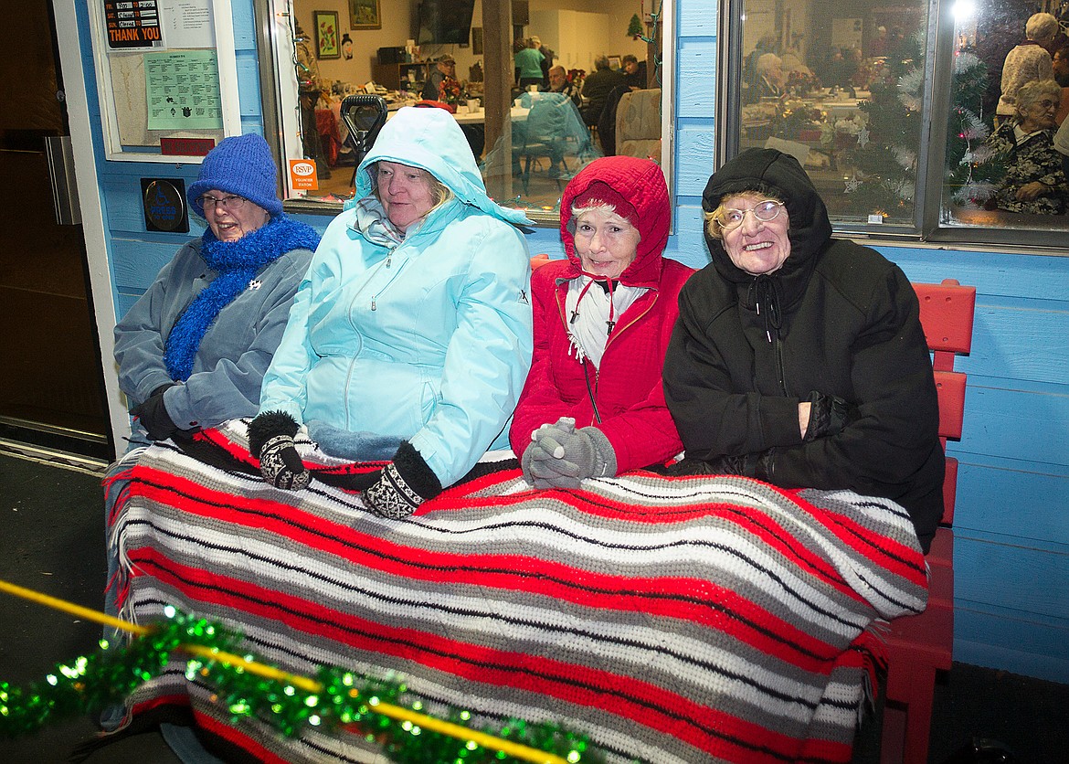 Seniors watch with three blankets on as the temperatures dropped into the teens.