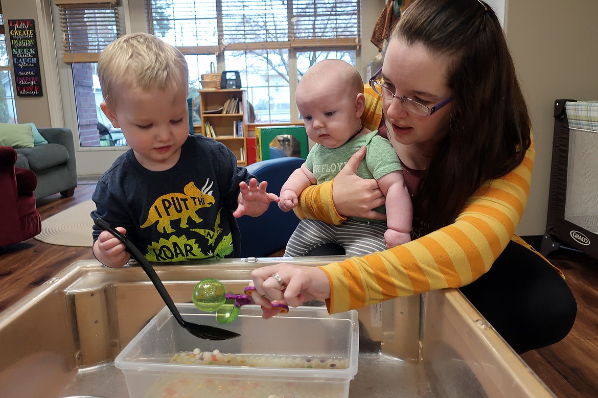 (Courtesy photo)
A parent plays with her children at an Early Head Start center in North Idaho. The region recently began taking part in a diaper program that provides high-quality diapers at no cost to low-income families.