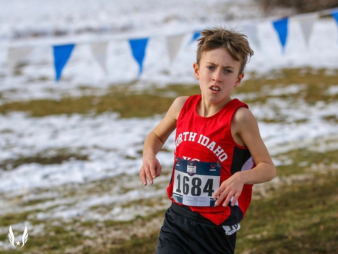 Courtesy photo
Rowan Henry of North Idaho Cross Country won the the under-8 boys division at the USA Track and Field Jr. Olympic National Cross Country Championship on Saturday in Reno, Nev.