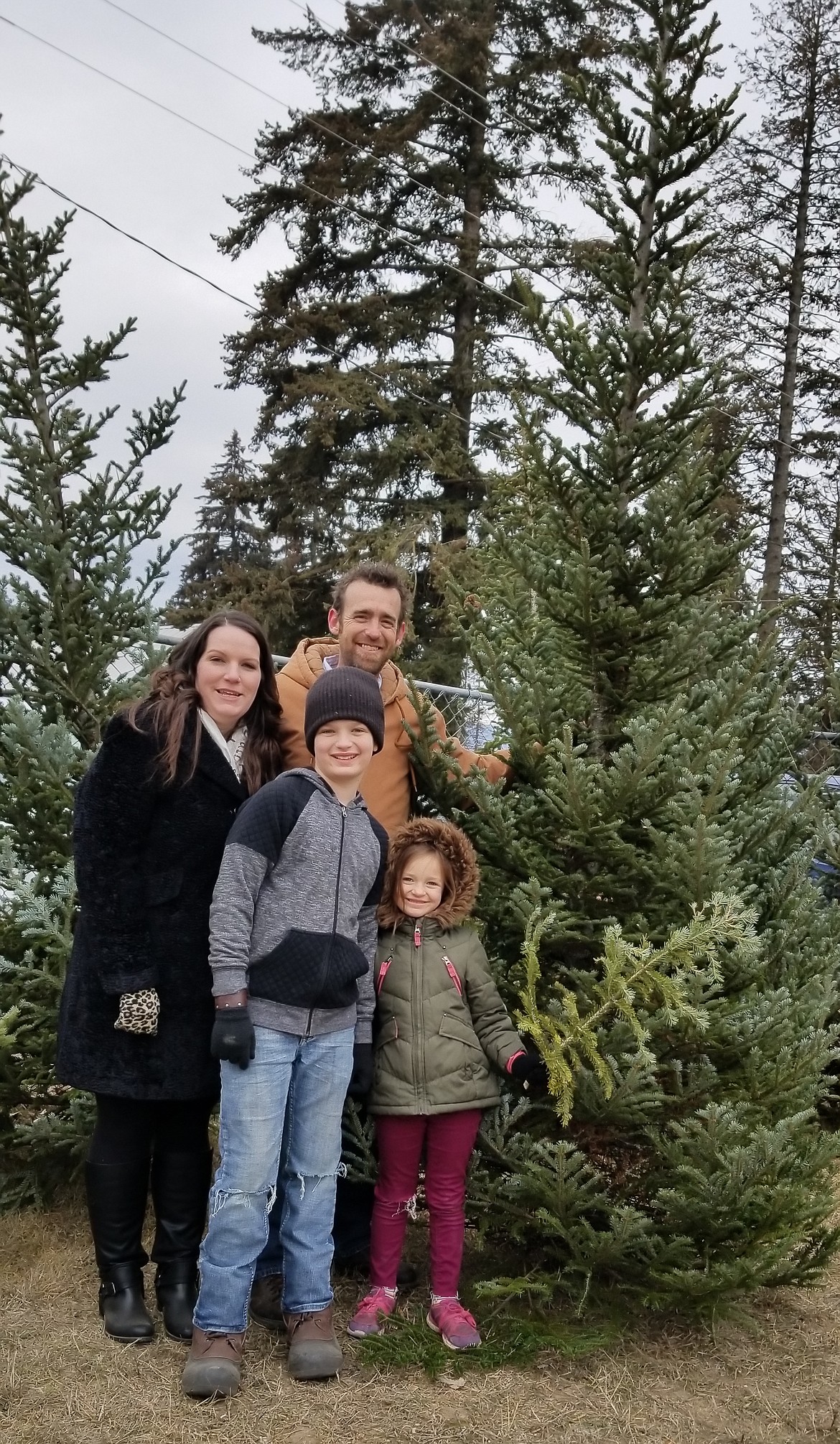 Photo by MANDI BATEMAN
The Daniel family, Shannon, Mike, Michael, and Noelle, found the perfect Christmas tree at the Naples Holiday Festival.