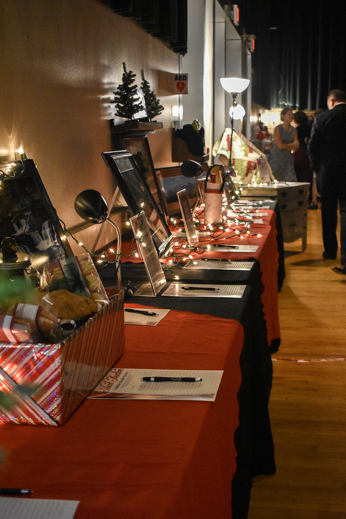 Even among the silent auction items every inch of the Libby Memorial Events Center was a-glow Saturday for the annual Festival of Trees Fundraising Gala for the Cabinet Peaks Medical Center Foundation (Ben Kibbey/The Western News)