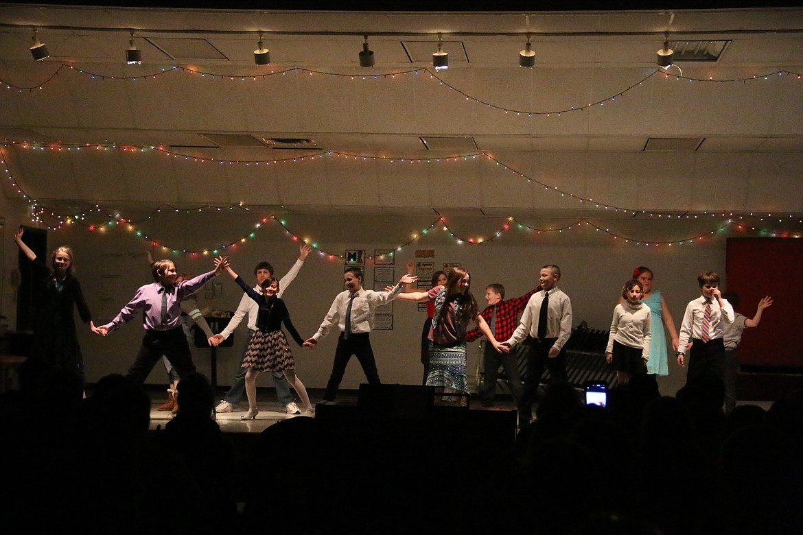 (Photo by MARY MALONE)
Idaho Hill Elementary sixth-graders  danced the Salsa to &quot;Blue Christmas&quot; during the school's winter music program on Dec. 12.