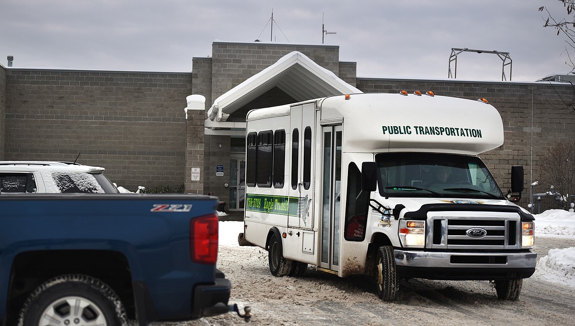 The Eagle Transit bus departs from The Summit on Friday morning, January 5, 2018 in Kalispell.(Brenda Ahearn/Daily Inter Lake)