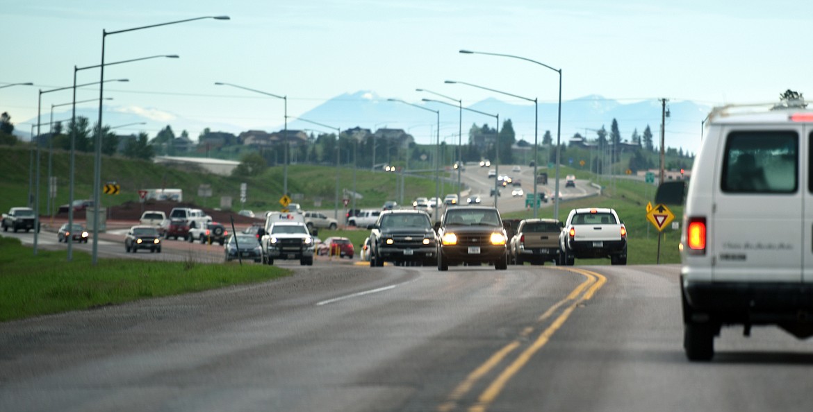 A busy morning at the Foys round about on the 93 Bypass in Kalispell on May 21, 2018.(Brenda Ahearn/Daily Inter Lake)