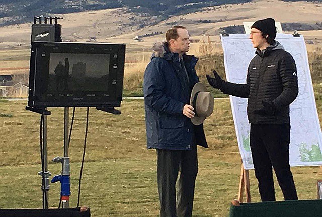 Travis Bruyer on the set with &#145;Wildlife&#146; film director and actor Paul Dano