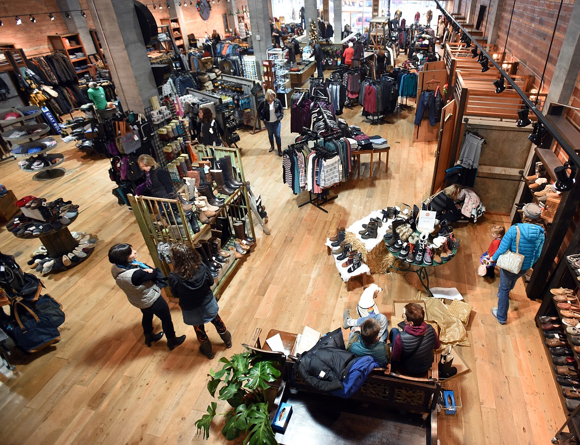 A view of shoppers at The Toggery in downtown Kalispell on Black Friday, Nov. 27, 2015. The Toggery opened its downtown Kalispell store in June that year. (Brenda Ahearn/Daily Inter Lake)