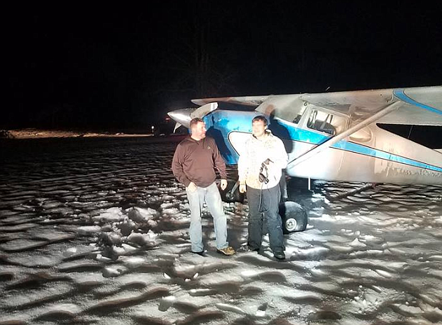 Photo courtesy of SHOSHONE COUNTY SEARCH AND RESCUE/
Search and Rescue teams arrive at Magee Airfield and find the two stranded occupants of plane. Due to mechanical issues, the pilot was forced to put the aircraft down at the remote airstrip.