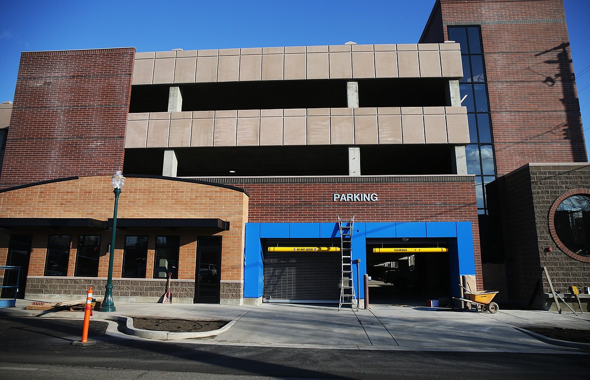 Work on Coeur d'Alene's new downtown parking garage finished up in November. The four-story garage between Third and Fourth Streets added 350 parking spaces. (LOREN BENOIT/Press File)