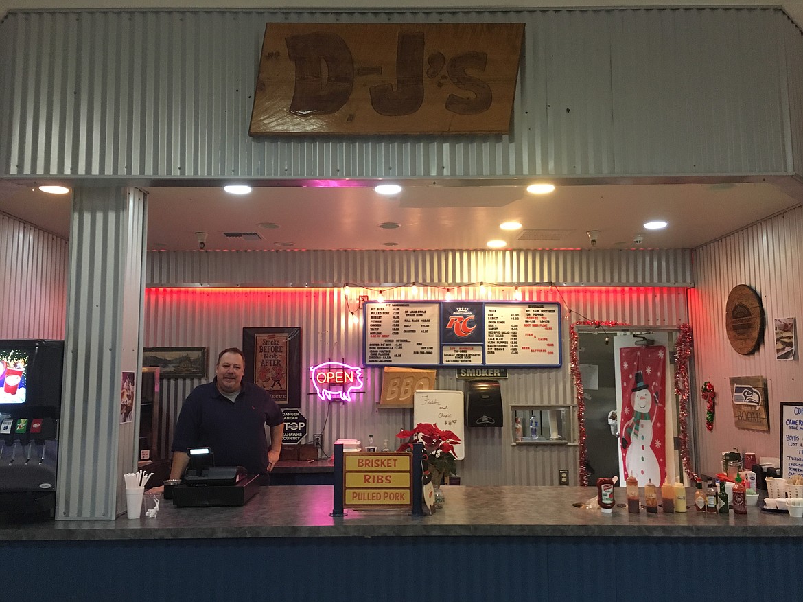 Courtesy photo
Owner Dave Hart is seen at D-J&#146;s Deep Pit Barbeque, now open in the food court at Silver Lake Mall, 200 W. Hanley Ave.