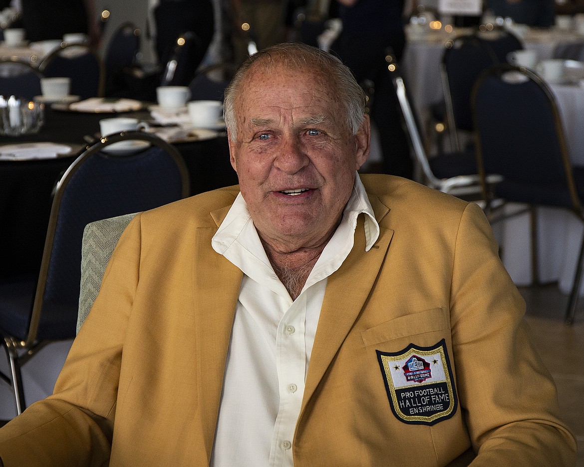 Former Sandpoint High, University of Idaho and Green Bay Packer Jerry Kramer was the guest of honor Thursday night at the Inland Empire Vandal Celebration at the Hagadone Events Center. Kramer was recently inducted into the Pro Football Hall of Fame in August. (LOREN BENOIT/Press)