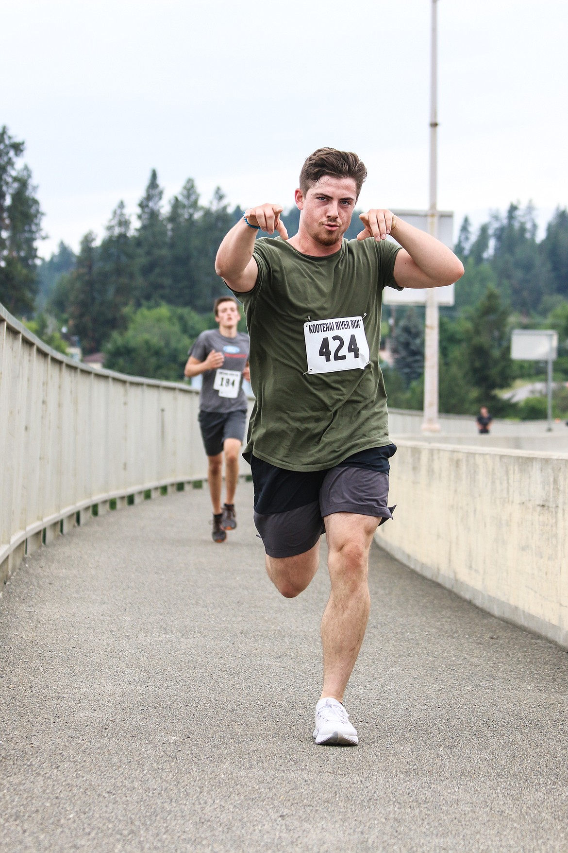 Photo by MANDI BATEMANPreston Johnson won his age group in the men&#146;s 5K during the Kootenai River Run which took place on June 23.