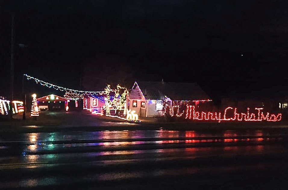 Barb Pence and Paul Olson won Most Over the Top Display in Troy's Christmas Light Contest this year. (Courtesy photo)