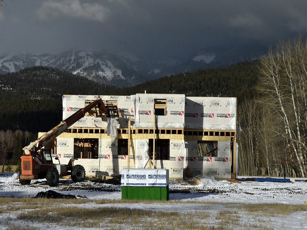 A house under construction in Whitefish. (Heidi Desch/Whitefish Pilot)