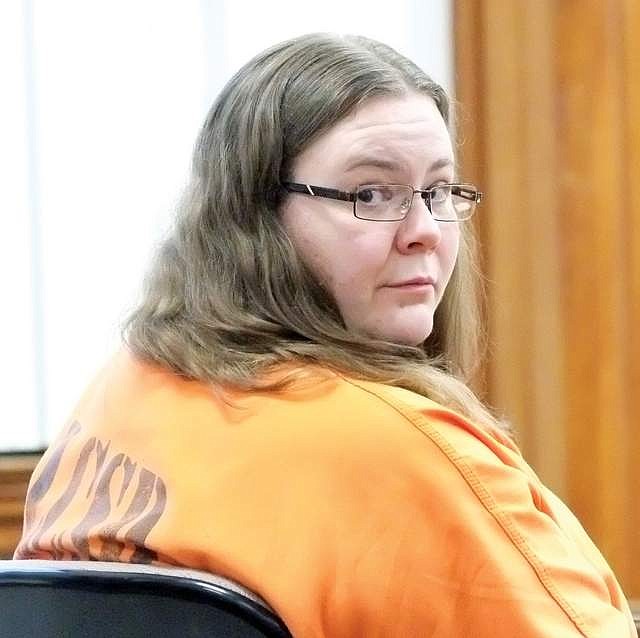 Sarah Carpenter sits in court before her sentencing Monday, Oct. 15. (Paul Sievers/The Western News)