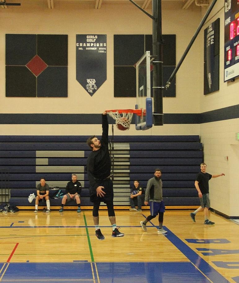 Courtesy photos
A slam-dunk contest was part of the 2018 Badger Alumni Tournament on Dec. 29.