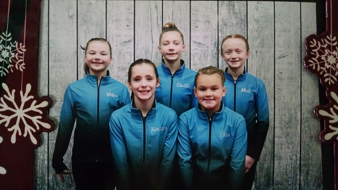 Courtesy photo
Technique Gymnastics Level 4s took first place team at The Winter Spirit 2019 in Clarkston, Wash. In the front row from left are Kirsten Iames and Elsa Laker; and back row from left, Khloe Martin, Caitlin Costello and Mady Riley.