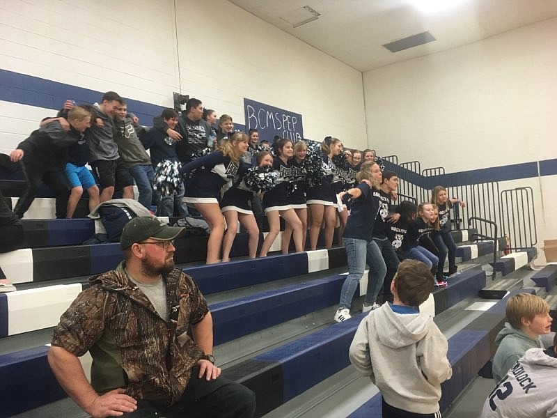 Courtesy photos
The Pep Club and first home basketball game for BCMS.