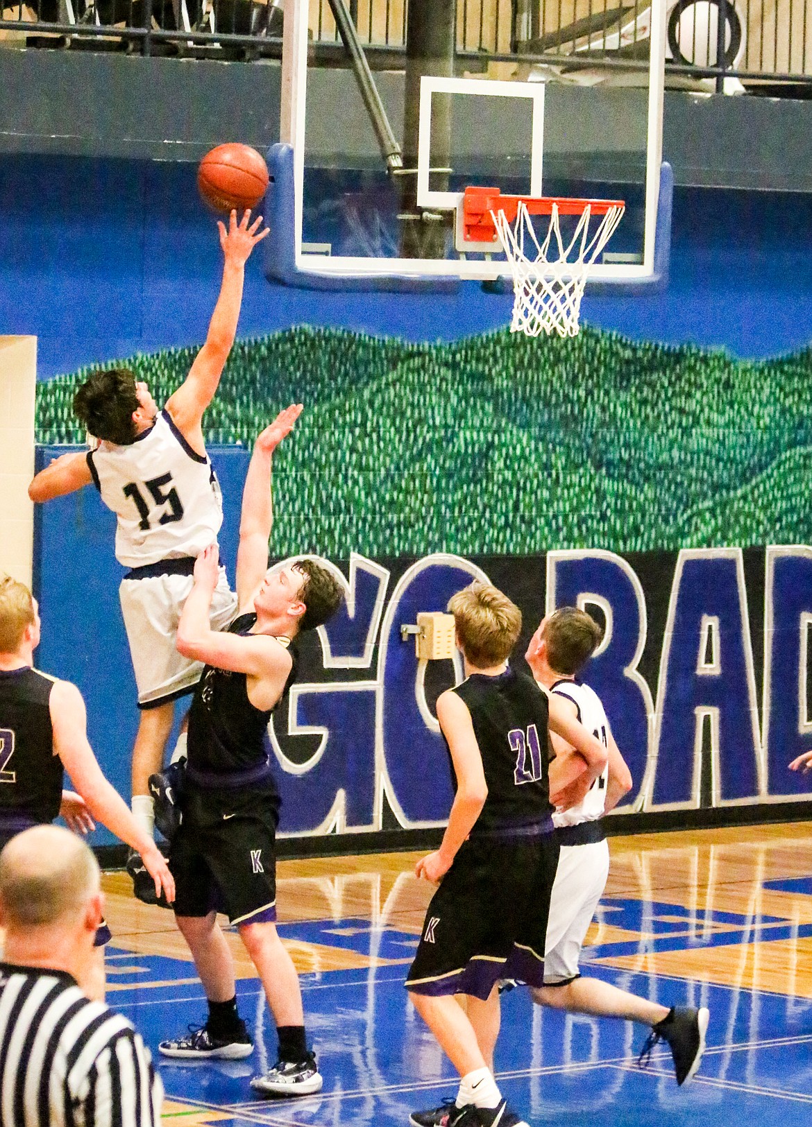 Photos by MANDI BATEMAN
Chris Durette drives to the basket during the Badgers&#146; Jan. 12 home win over Kellogg.