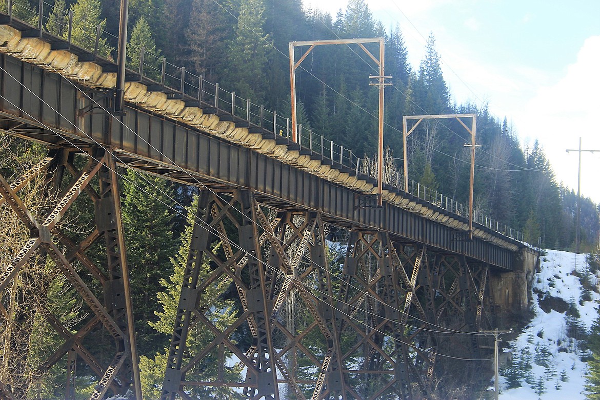 Mineral County has received a $17,000 grant from the Federal Land Access Program to purchase the historic Saltese Trestle. Once the trestle is restored it will be transferred to the U.S. Forest Service and used by snowmobilers, ATVers and bikers as part of the Olympian Trail. (Kathleen Woodford/Mineral Independent)