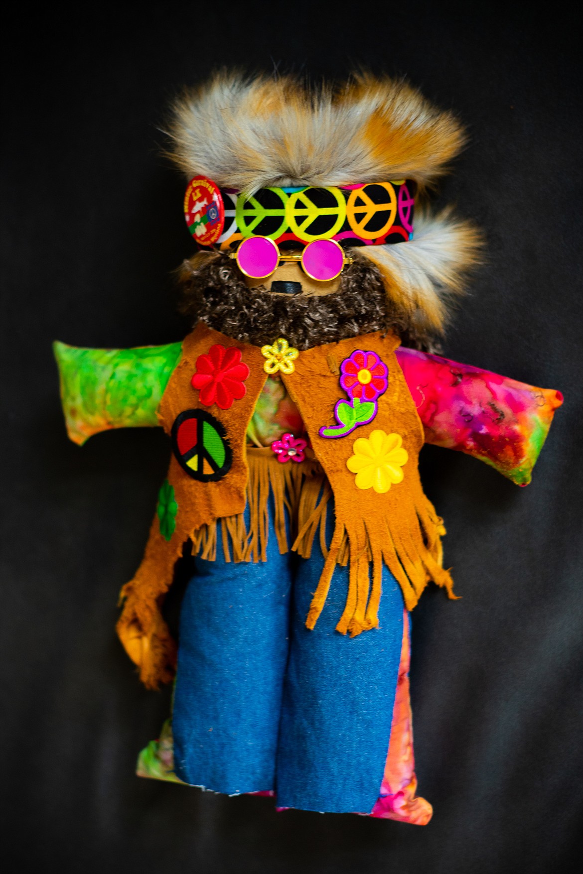 For this year&#146;s &#147;Woodstock Whitefish&#148; theme, Linda Ray has made some hippie yetis. (Daniel McKay/Whitefish Pilot)