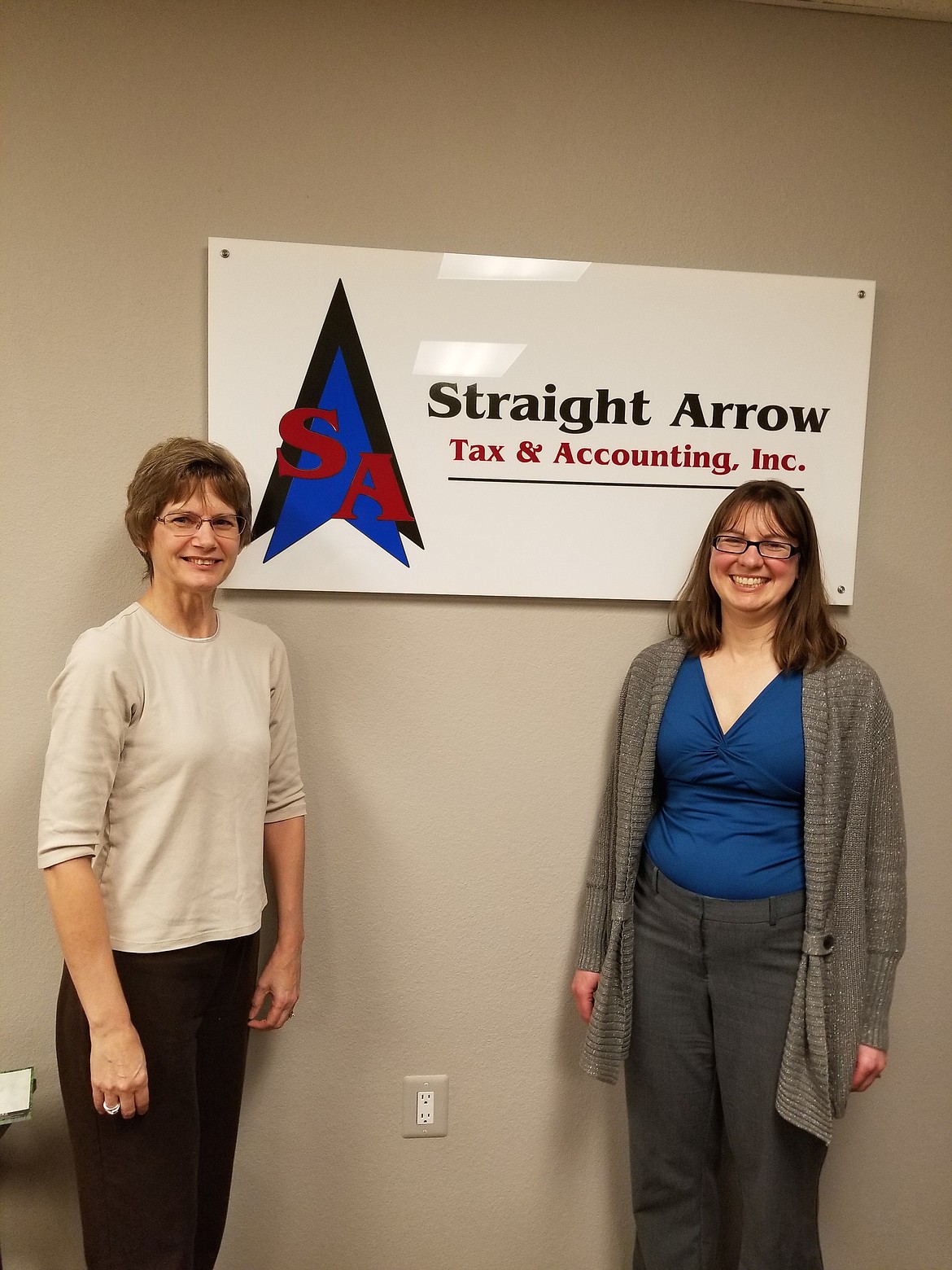 Karen Alberts and Shannon Spraker with Straight Arrow Tax &amp; Accounting, located on Government Way in Hayden.

Courtesy photo