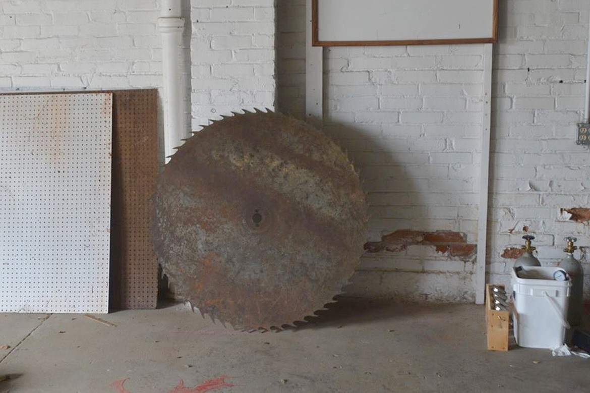 This old blade from a Sanders County sawmill will serve as the beer board at Limberlost Brewery.