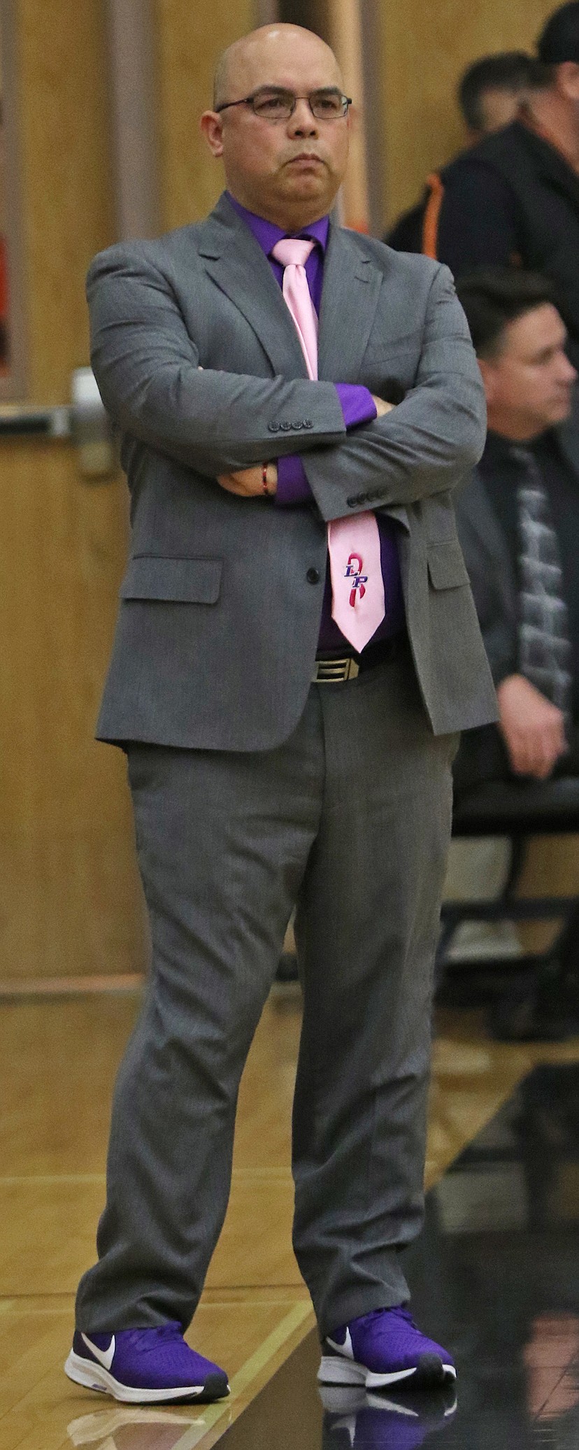 Polson girls' coach Juan Perez is dressed for the occasion.