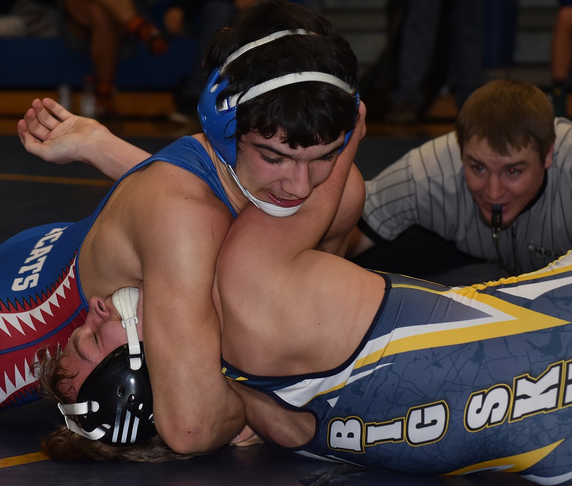 Clark Fork 152-pounder Thomas Anderson and his Mountain Cat teammates are preparing to compete in the Western B-C Divisional Tournament set for Saturday at Thompson Falls High School. See the story on page A8 for more wrestling news. (Joe Sova/Mineral Independent)