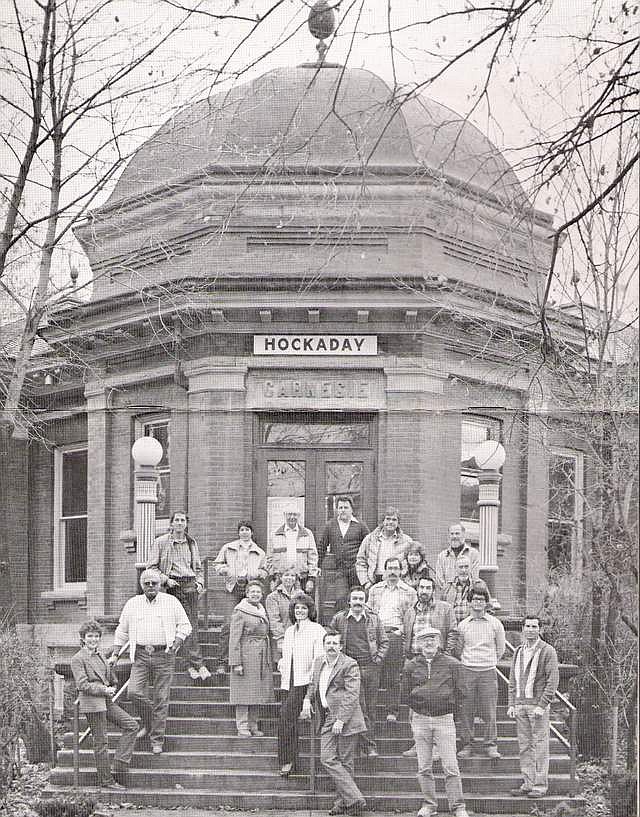 Early supporters of the Hockaday Center for the Arts, which opened Feb. 10, 1969, in the former Carnegie Library in Kalispell.
