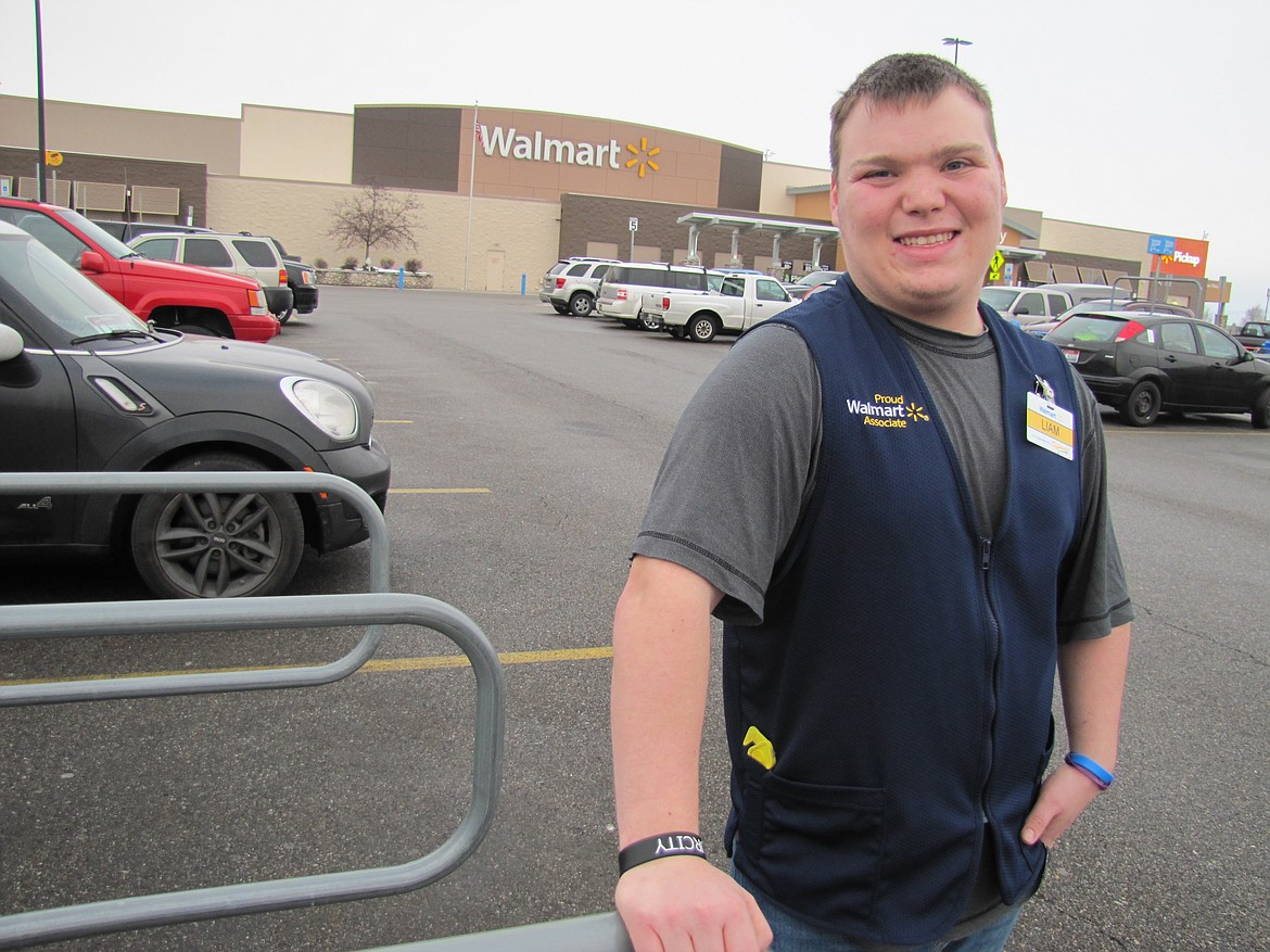 Liam Donager, 18, stands outside the Stateline Walmart store where he works part-time as a stocker. (KEITH ERICKSON/Coeur Voice)