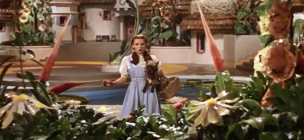 MGM
Scene in &#147;The Wizard of Oz&#148; when Dorothy says, &#147;Toto, I&#146;ve a feeling we&#146;re not in Kansas anymore&#148; after the tornado drops her house in Munchkinland in the Land of Oz.