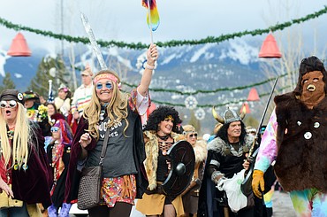Scenes from the 2019 Whitefish Winter Carnival Grand Parade on Central Avenue in downtown Whitefish. The theme was Whitefish Woodstock. (Matt Baldwin/Daily Inter Lake)
