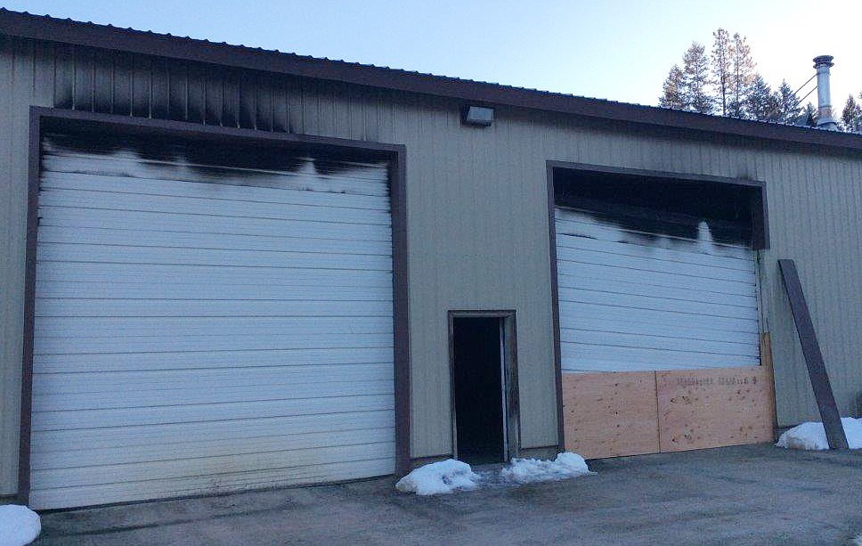 Damage to the Sanders County roads shop at Beaver Creek only hints at the destruction inside.