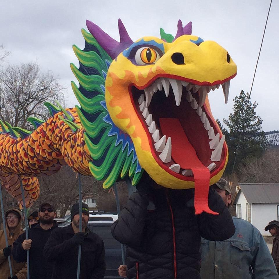 COLORFUL ENTRIES like the dragon pictured can be expected for the Chinese New Year parade this Saturday, Feb. 9 on Main Street in Hot Springs. The 2019 event is the Year of the Boar. The parade begins at 4 p.m., and is preceded by a doggie show and contest at 1 p.m. (Photos courtesy of Jason Moore)