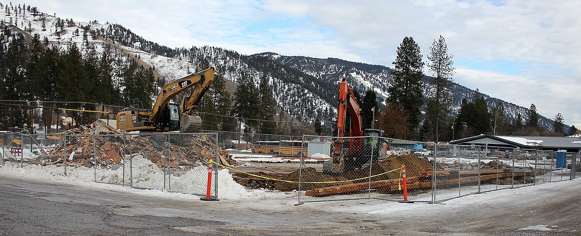 J & J Excavating and Trucking tore down and hauled away the Superior Junior High School building in three days last week.
