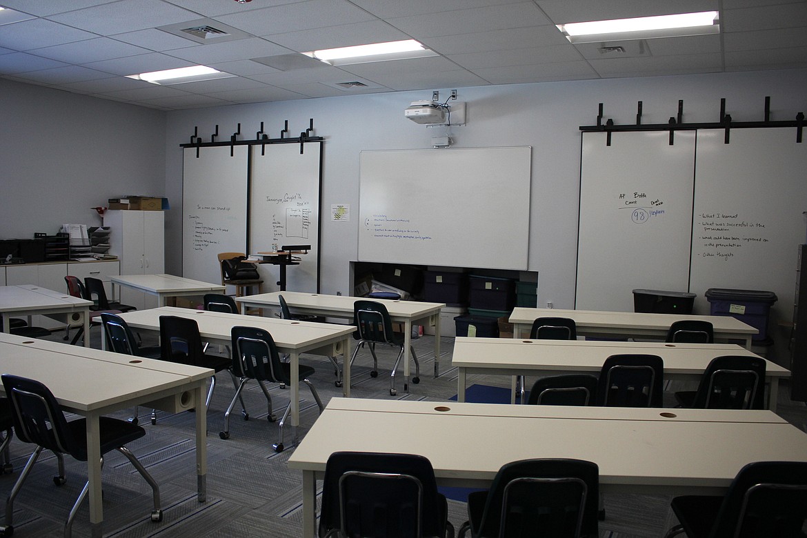 Walls of smart boards, new tables and chairs can be found in the newly opened Junior High School in Superior.
