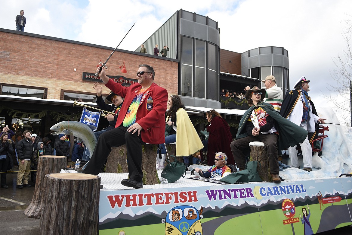 Whitefish Winter Carnival&#146;s 2019 Grand Parade on Saturday makes its way down Central Avenue. The theme was Whitefish Woodstock. (Heidi Desch/Whitefish Pilot)