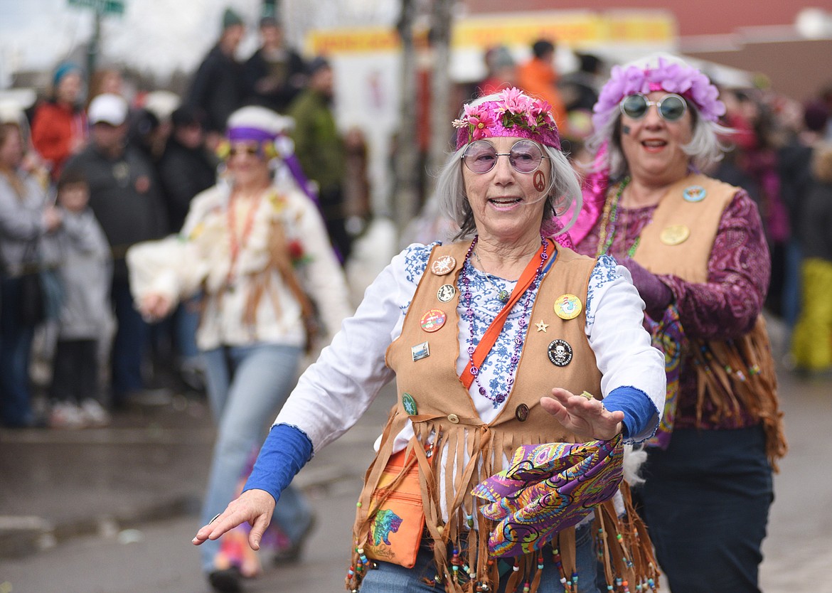 Whitefish Winter Carnival&#146;s 2019 Grand Parade on Saturday makes its way down Central Avenue. The theme was Whitefish Woodstock. (Heidi Desch/Whitefish Pilot)